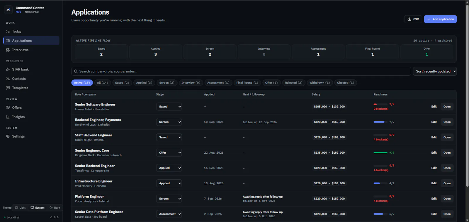 M01 — Job Search Command Center screenshot 5