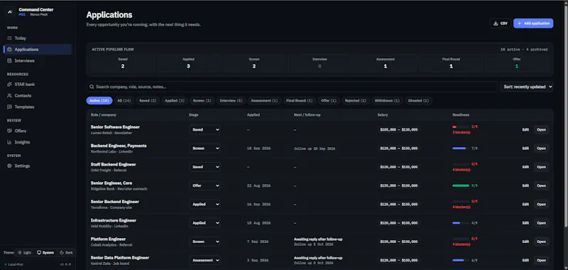 M01 — Job Search Command Center screenshot 5