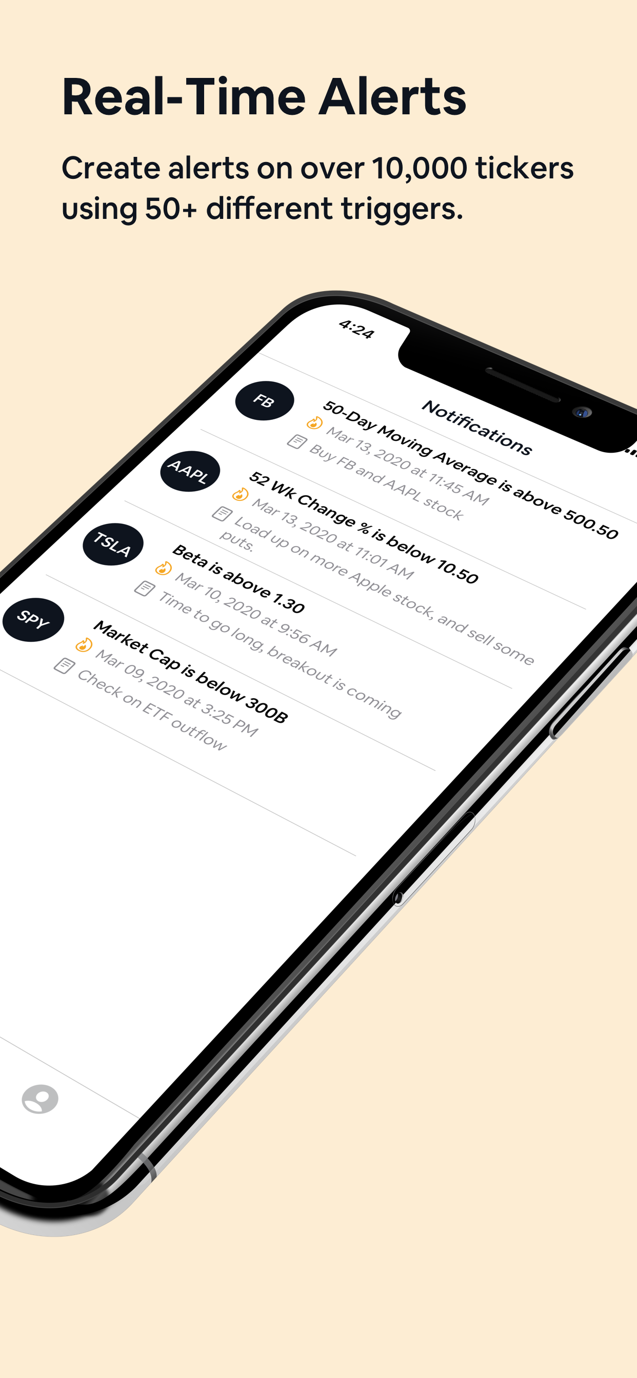 Real-Time Customizable Stock Alerts gallery image