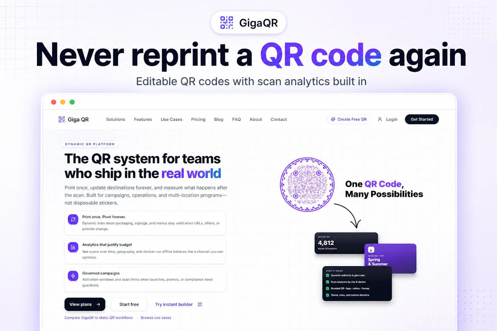 Giga QR - QR codes, but smarter screenshot 1
