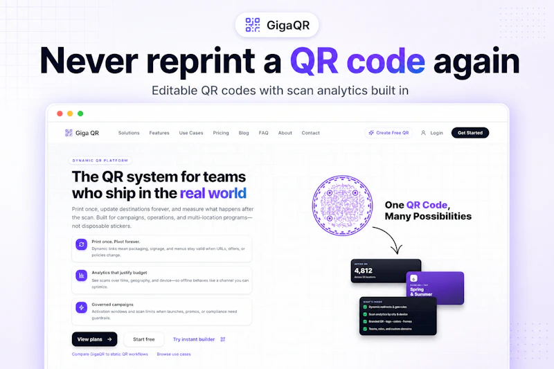 Giga QR - QR codes, but smarter screenshot 1