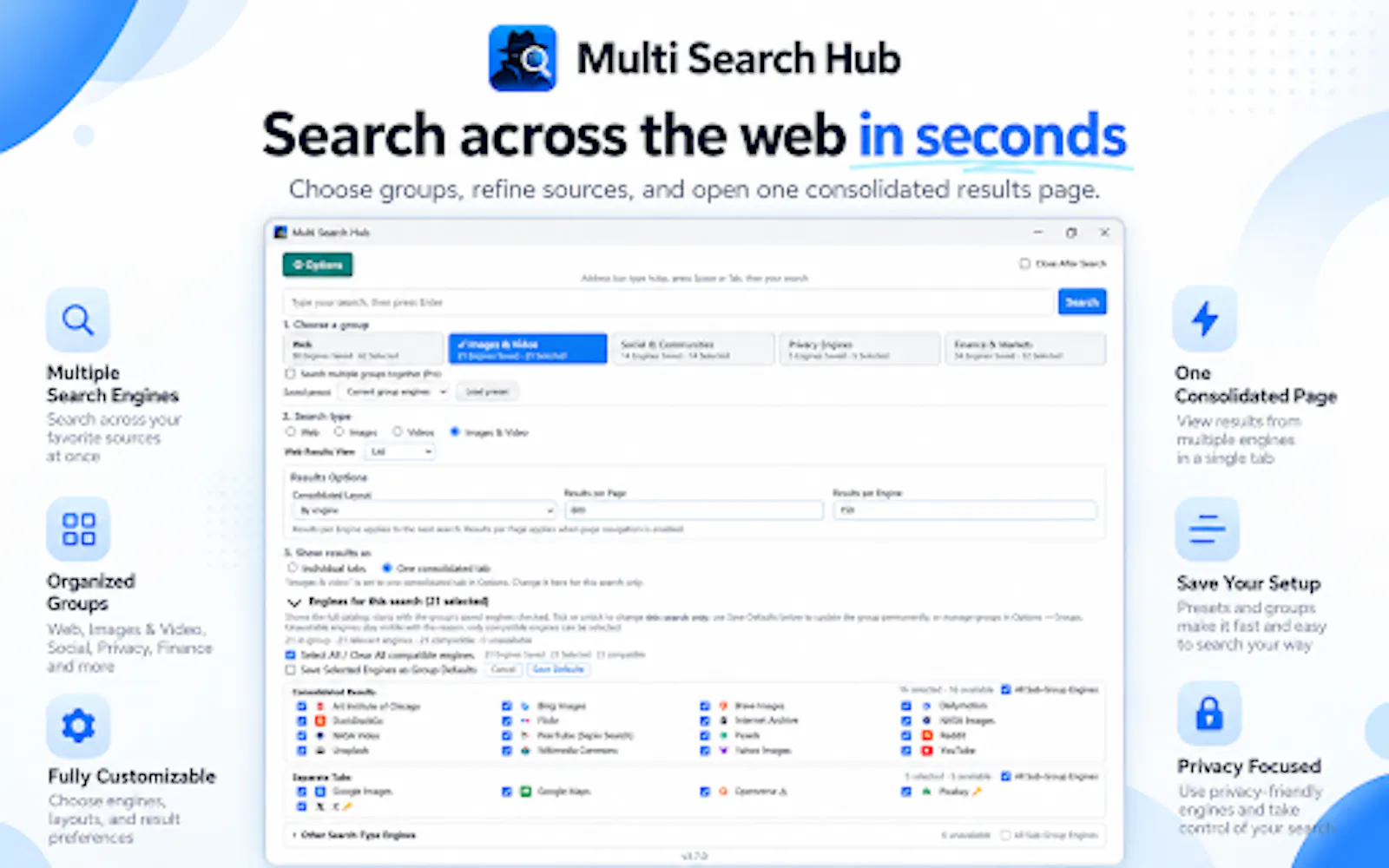 Multi Search Hub screenshot 1