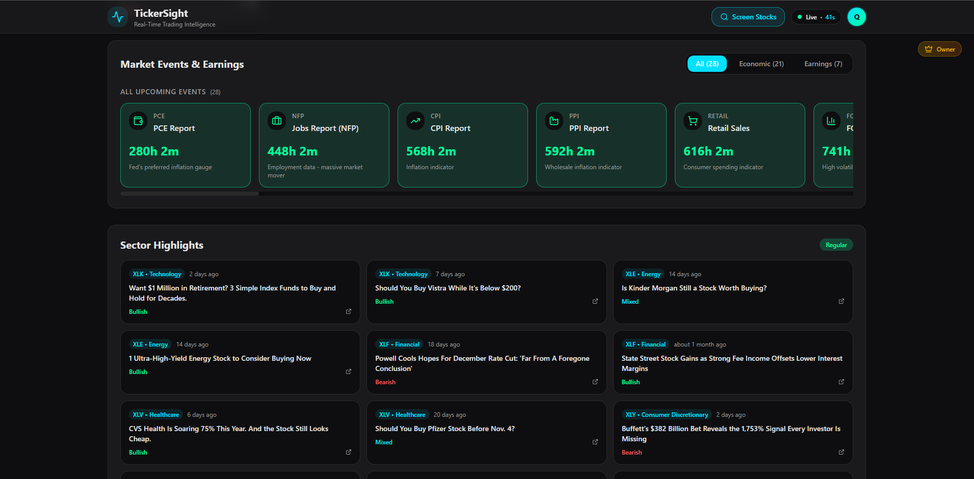 TickerSight  - Screenshot 3 showing product features and functionality
