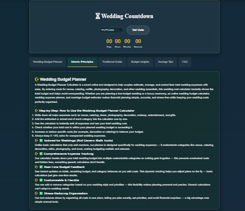 Wedding Budget Planner - Screenshot 3 showing product features and functionality