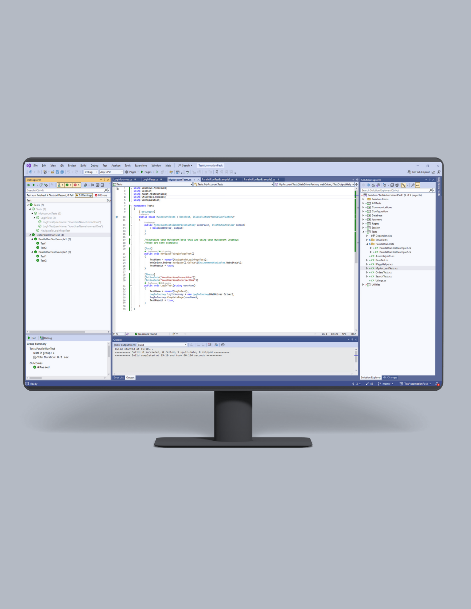 Test Otomasyon Çerçevesi Şablonu - Paralel Test Çalışma Özellikleri, C#, Selenium, Xunit medya 2