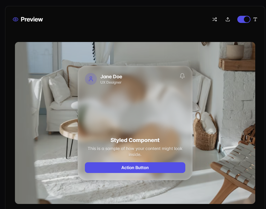 Média Aether CSS - Générateur CSS en verre liquide 5