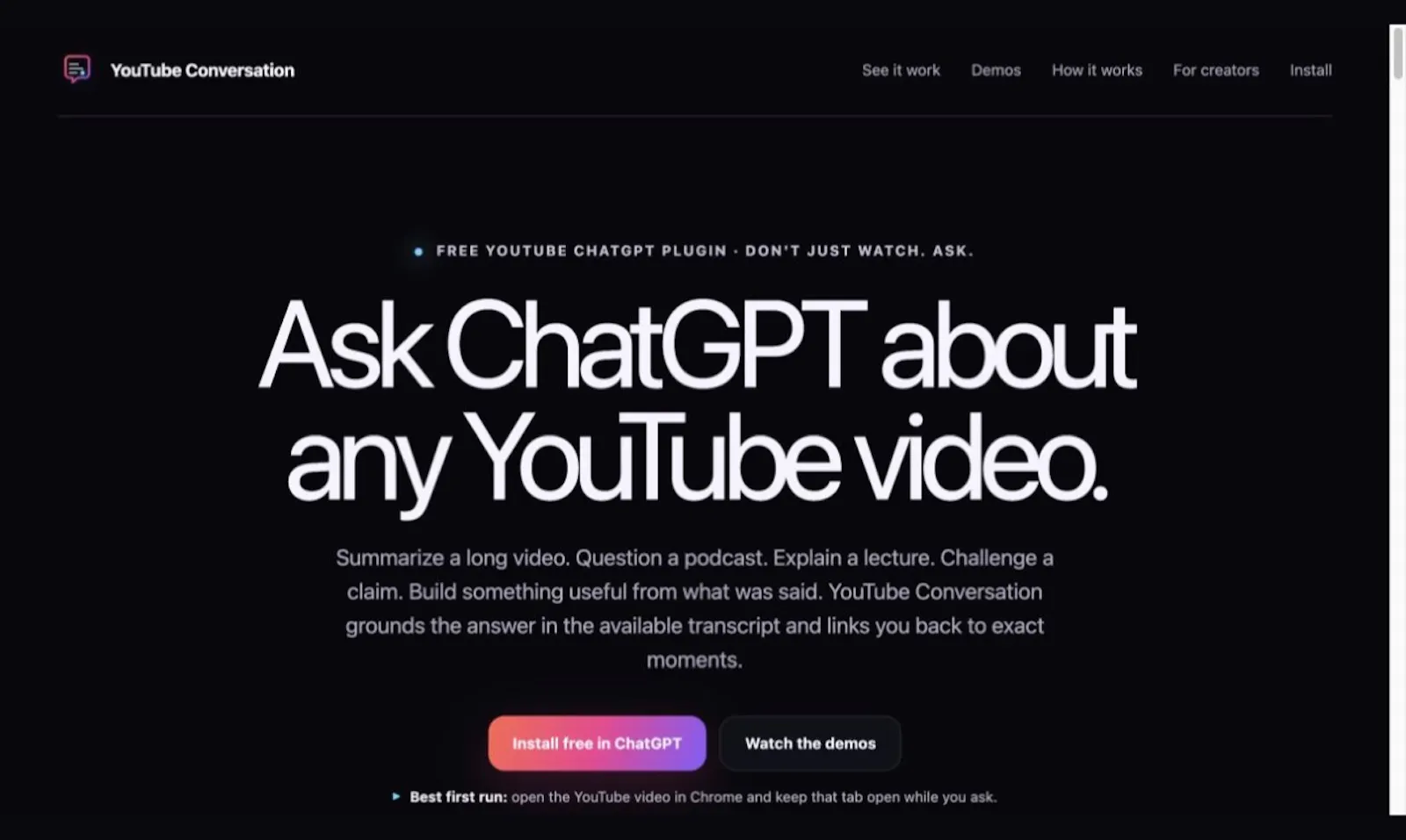 YouTube Conversation screenshot 2