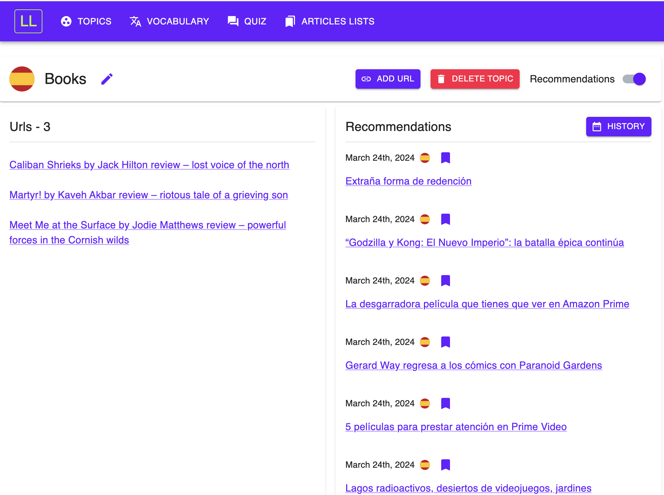 Média Langa apprend - Apprenez une langue du matériel qui vous intéresse. 1