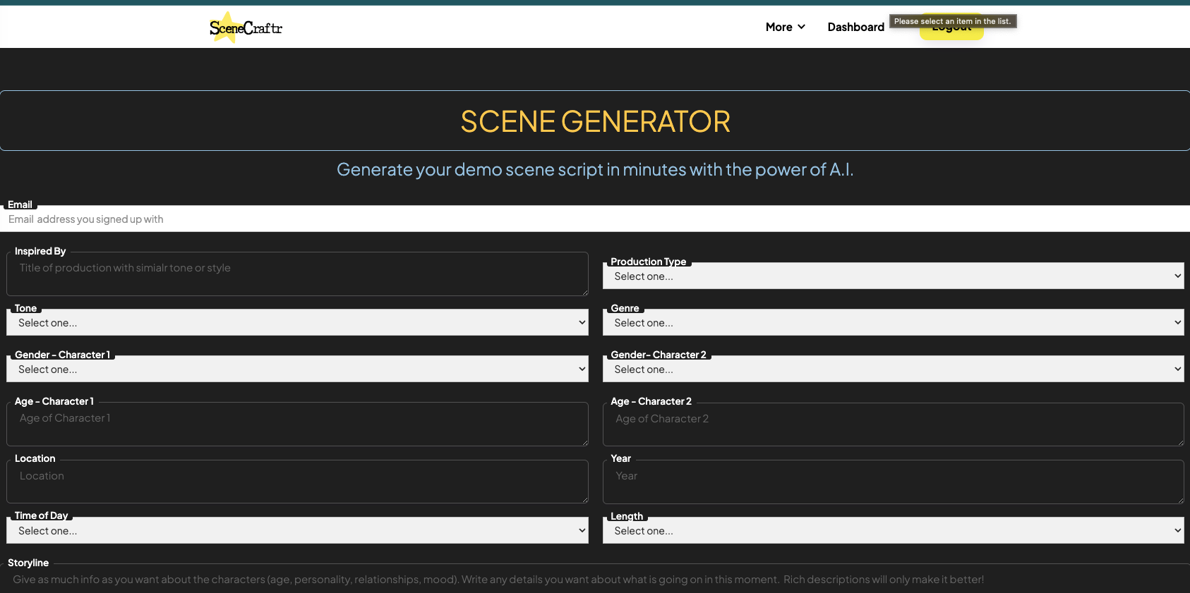 Scenecraftr - ฉากทีวีและภาพยนตร์ที่ปรับแต่งเพื่อแสดงความสามารถของคุณ! media 1
