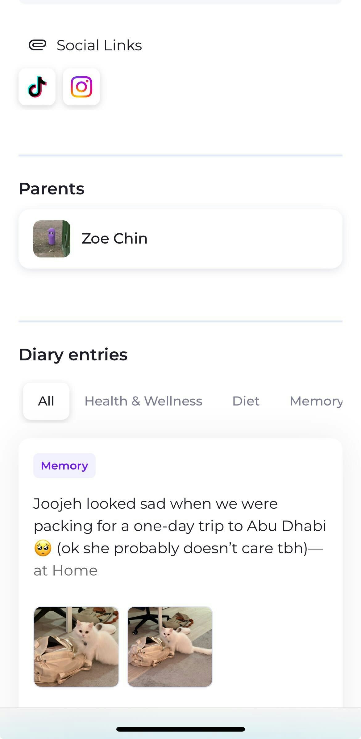 Treet — Your pet profile & diary gallery image