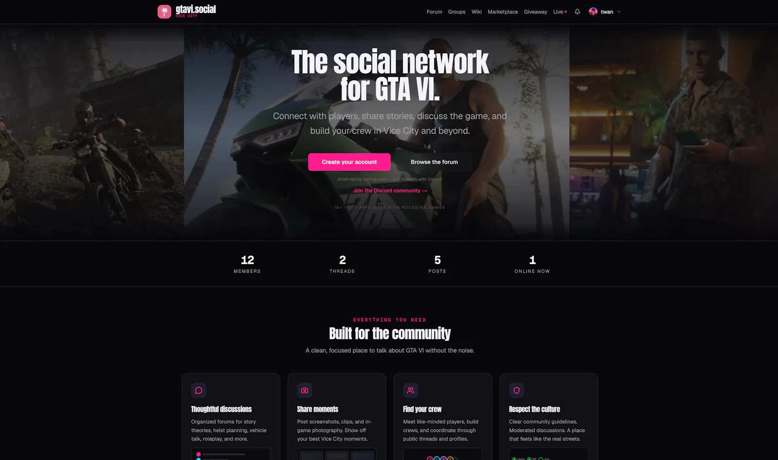 gtavi.social screenshot 1