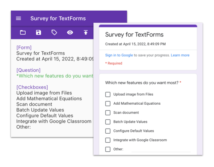 TextForms gallery image