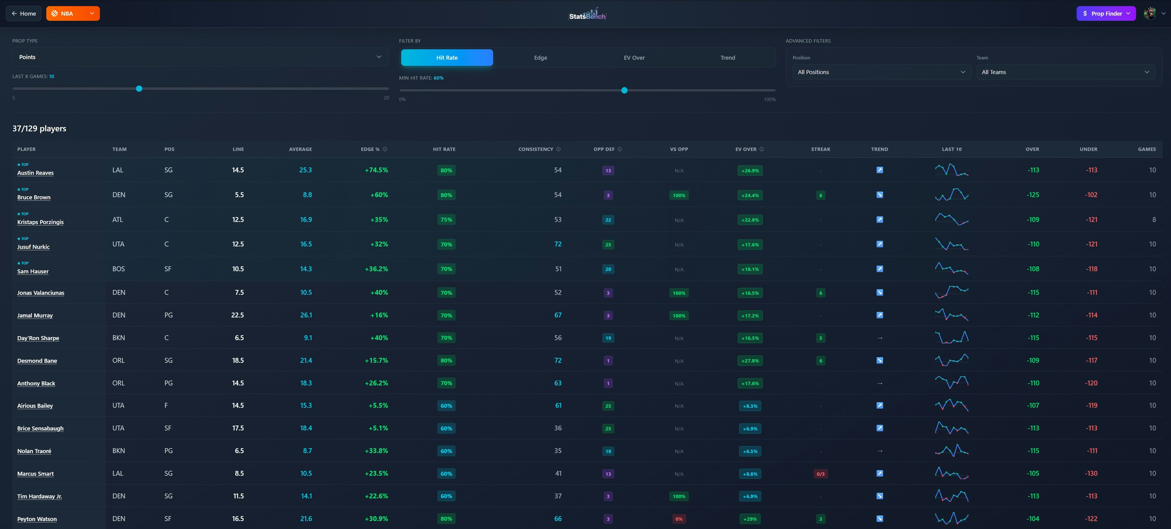 StatsBench - Screenshot 3 showing product features and functionality