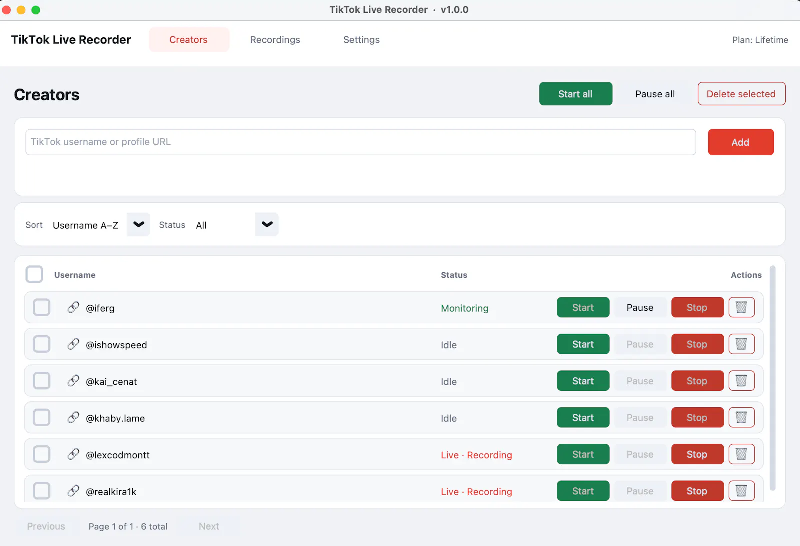 TikTok Live Recorder screenshot 1