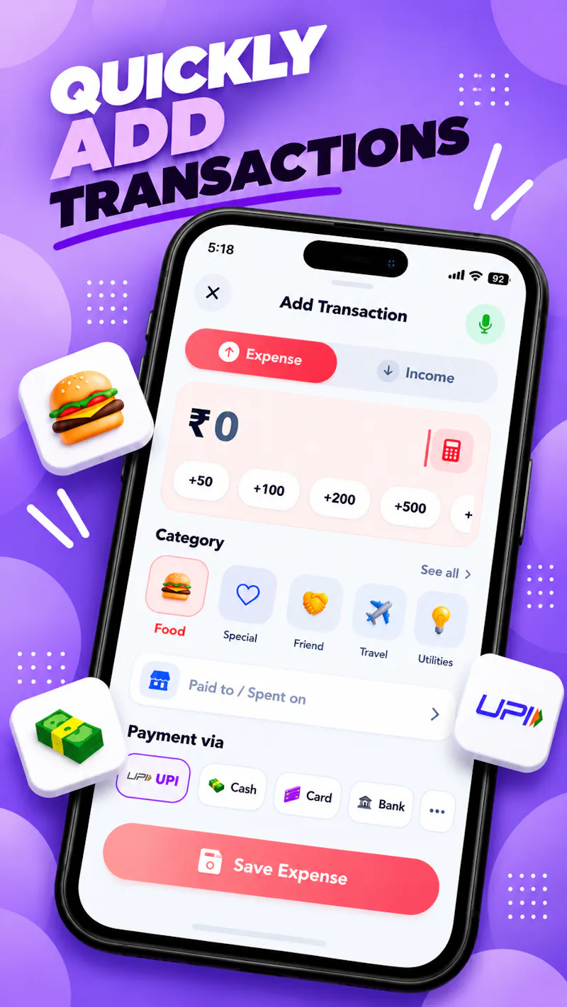 Rupeo App — Smart Expense Tracker  screenshot 1
