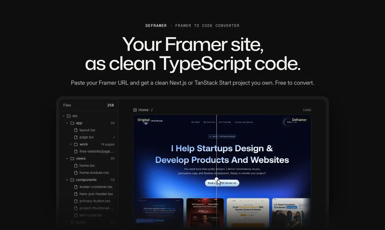 Deframer: Framer to Code Converter gallery image