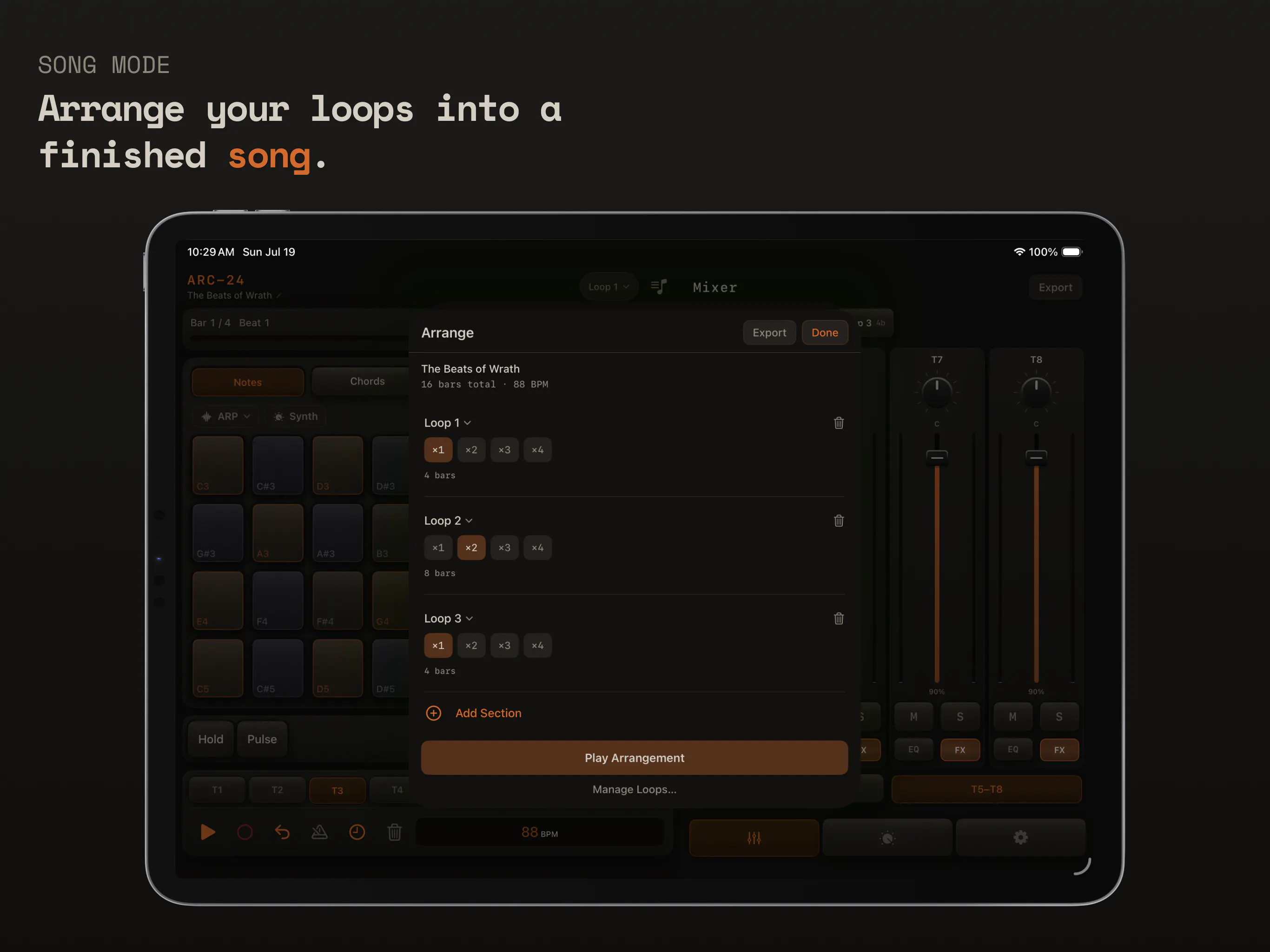 ARC-24 Multitrack Groovebox for iOS gallery image