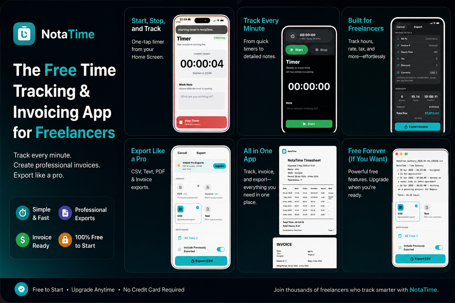 NotaTime — Simple Time Tracking gallery image