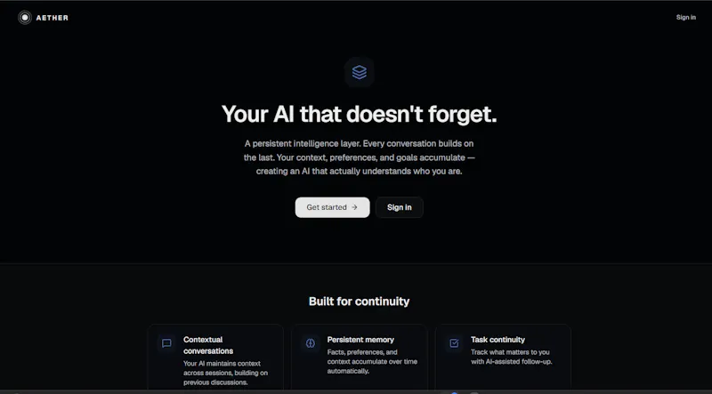 Aether screenshot 1