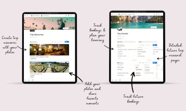 Trip Planner Notion Template gallery image