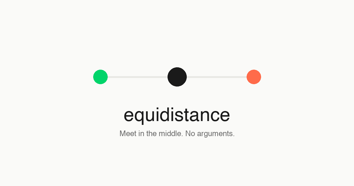 Equidistance - Main product screenshot demonstrating key features and user interface