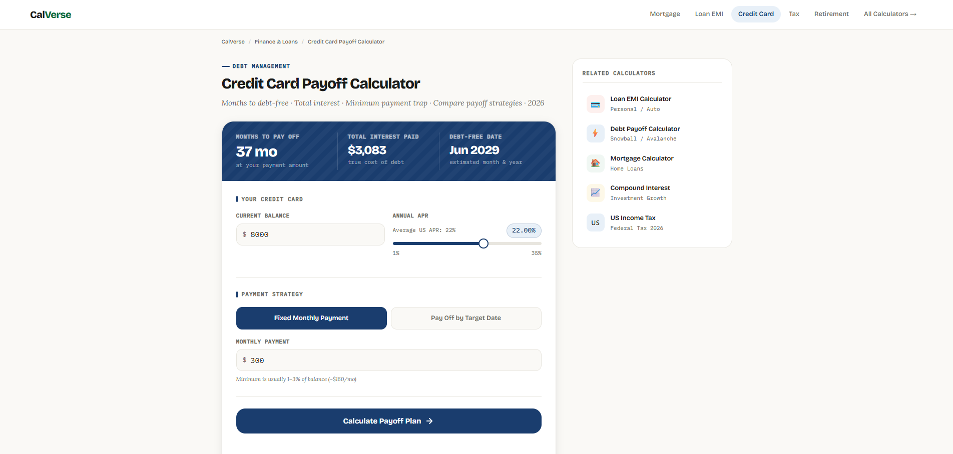 CalVerse — Free Financial Calculators gallery image