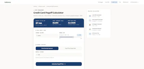CalVerse — Free Financial Calculators gallery image