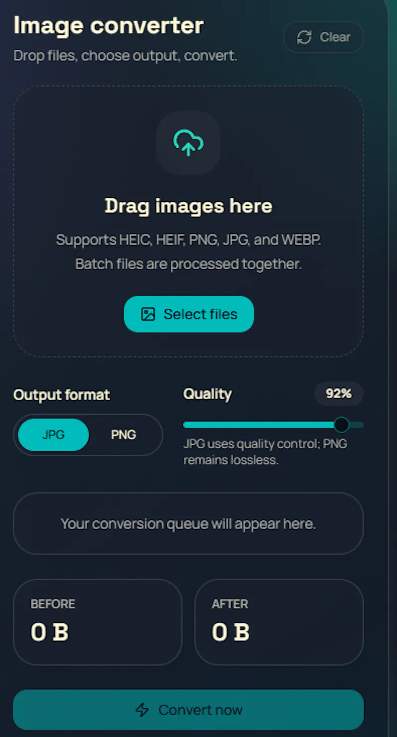 QuickHEIC screenshot 2