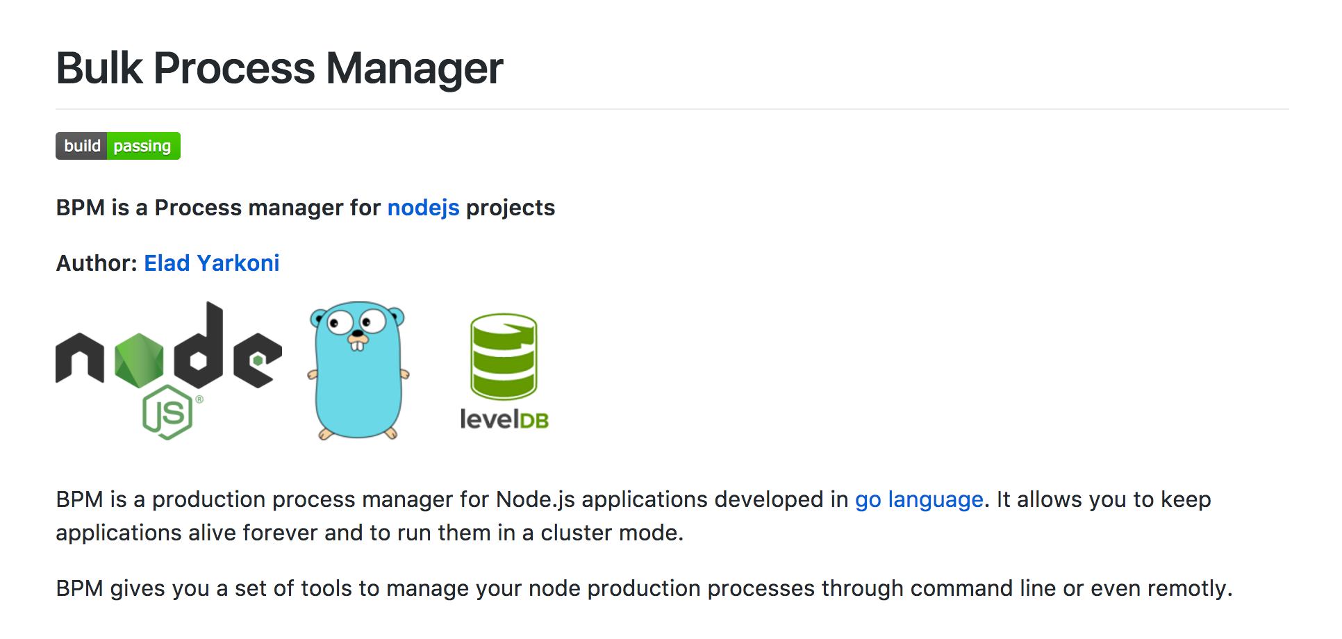BPM - Process Manager For NodeJS In Production