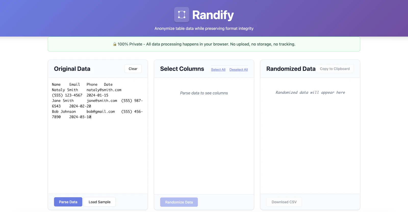 Randify screenshot 1