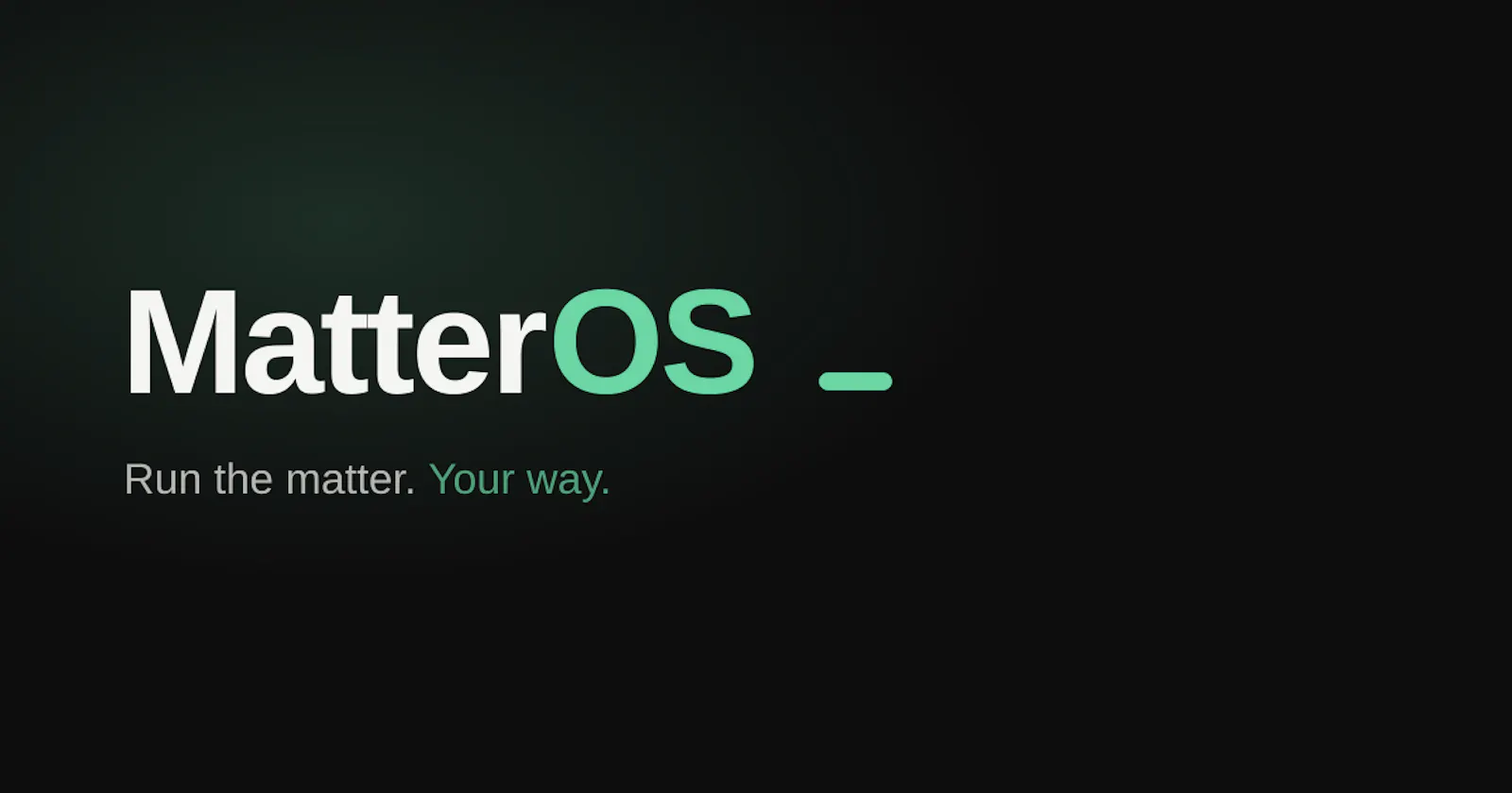 MatterOS screenshot 2