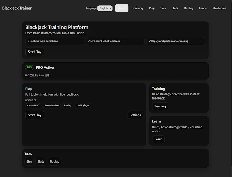 Blackjack Counting Trainer PC (Windows) screenshot 6