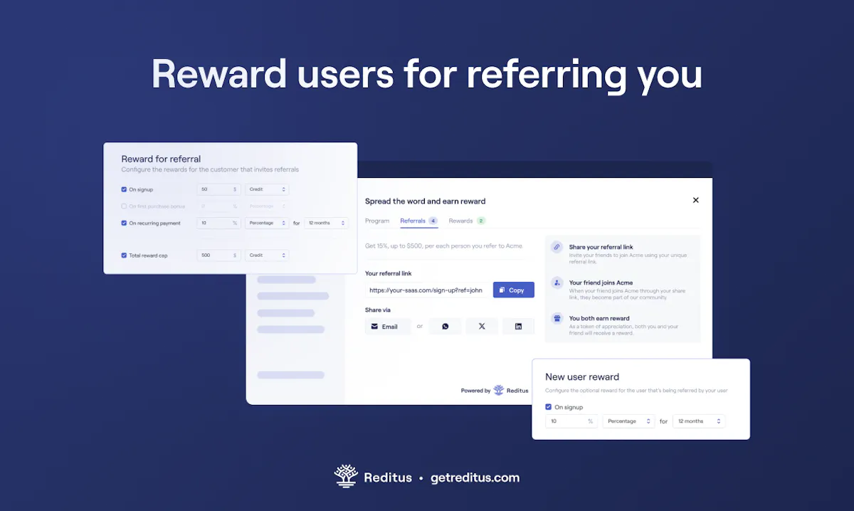 Reditus: Free In-app referral program