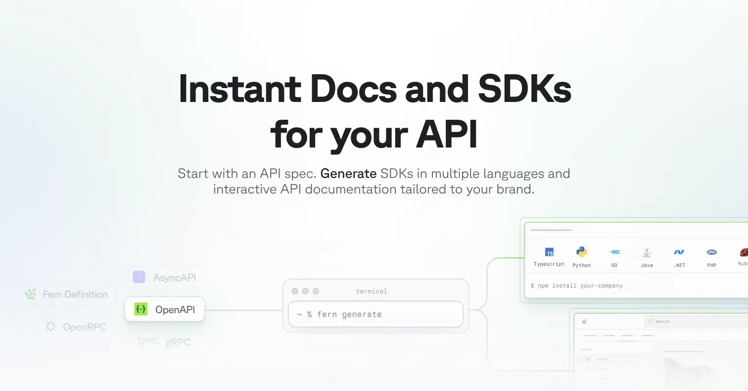 Fern: Instant Docs and SDKs for your API | Product Hunt
