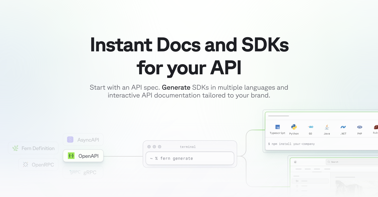 Média Fougère - Docs et SDK instantanés pour votre API 1