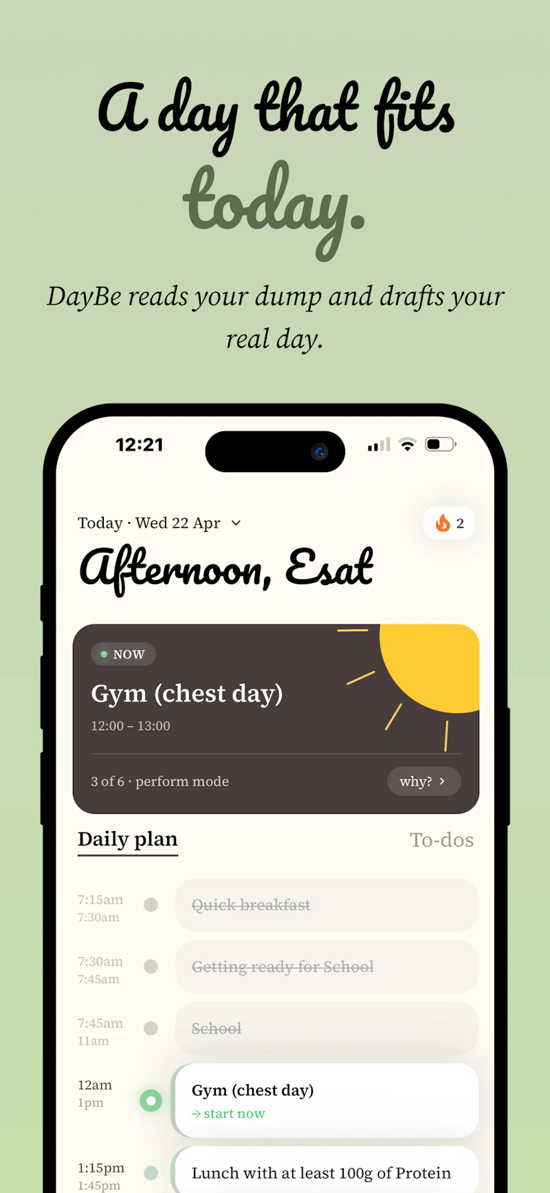 DayBe — AI Daily Planner screenshot 2