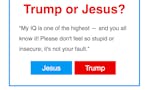 Trump or Jesus image