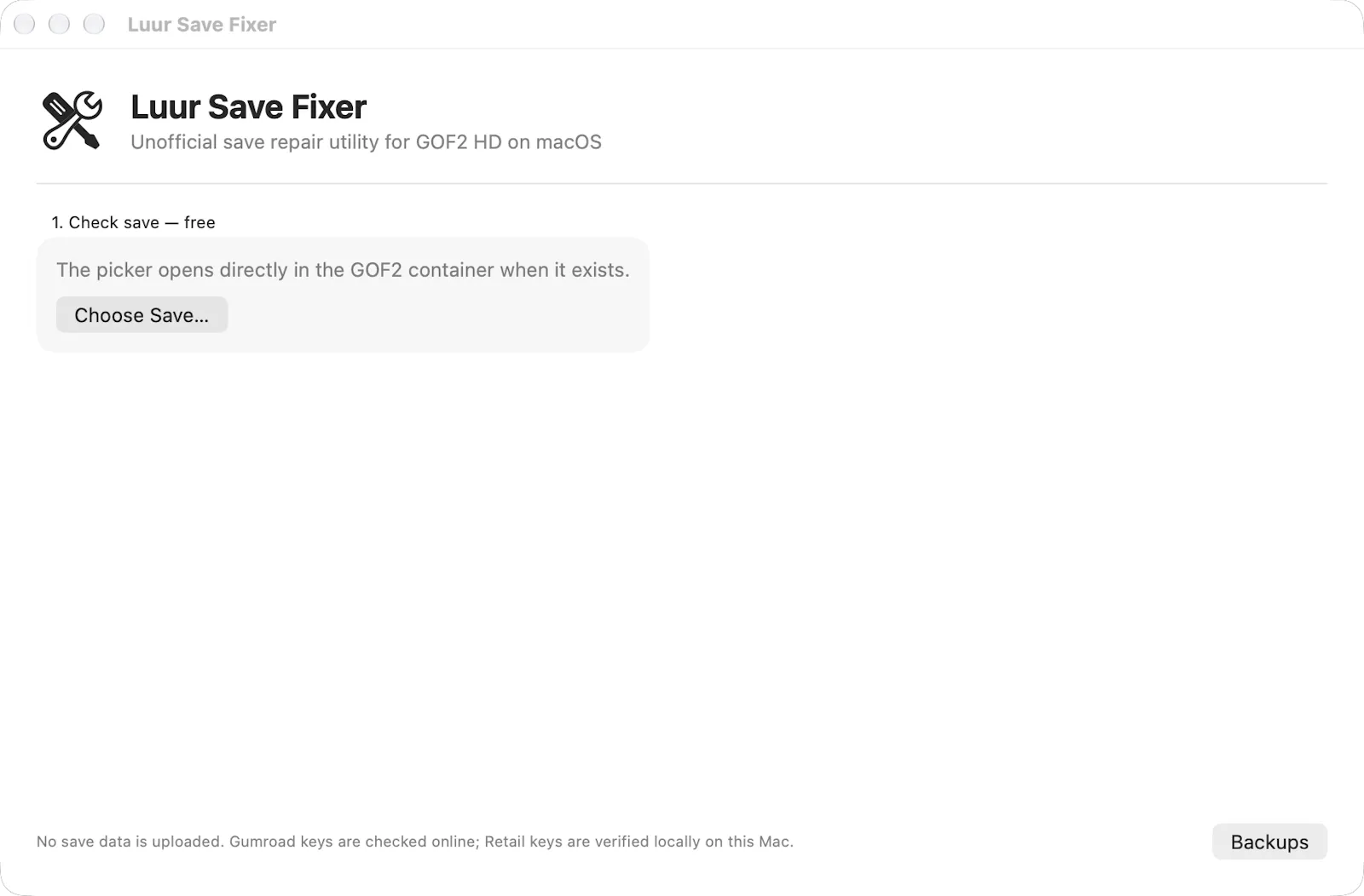 Fix GOF2 Luur black screen on Mac screenshot 1