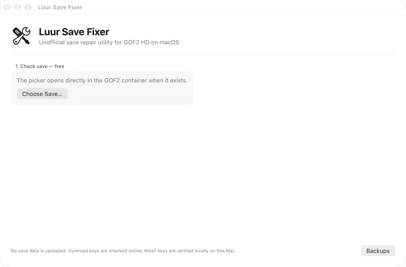 Fix GOF2 Luur black screen on Mac screenshot 1