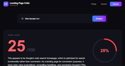 Landing Page Critic gallery image
