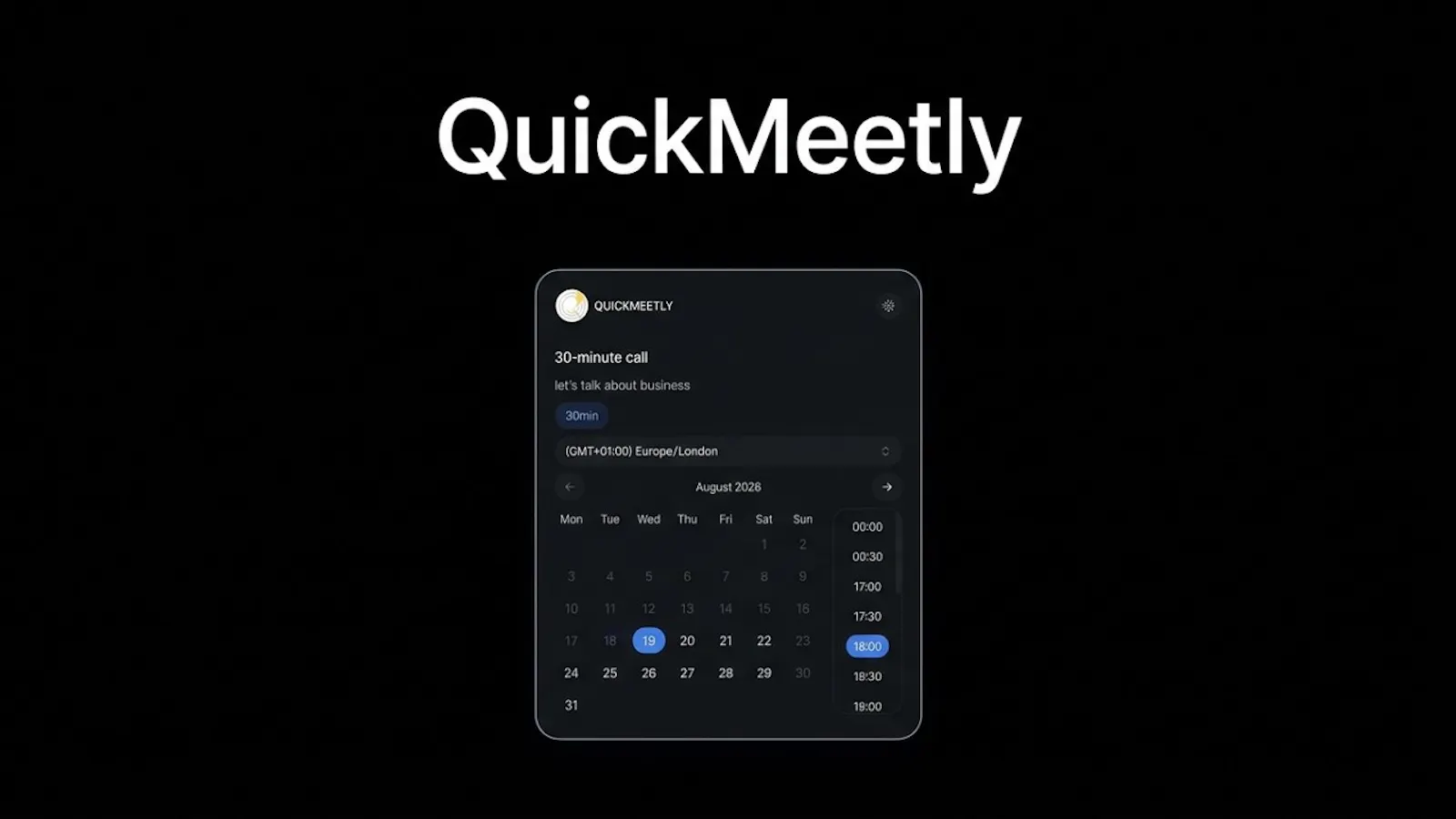 QuickMeetly screenshot 1 (video preview)
