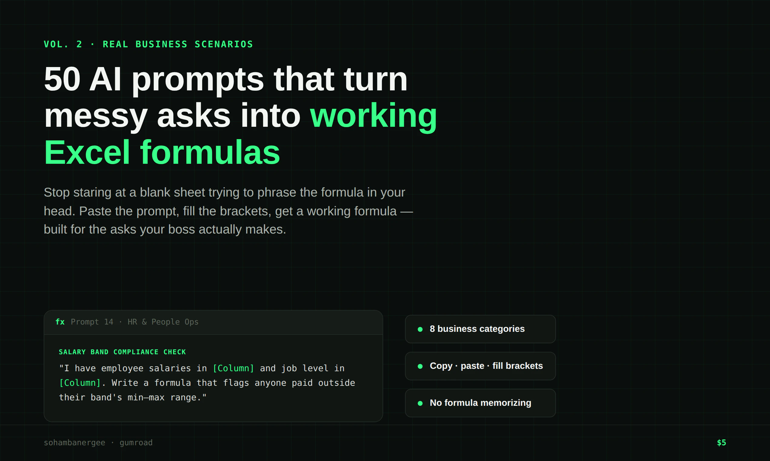 AI Prompts for Excel — Vol. 2 logo
