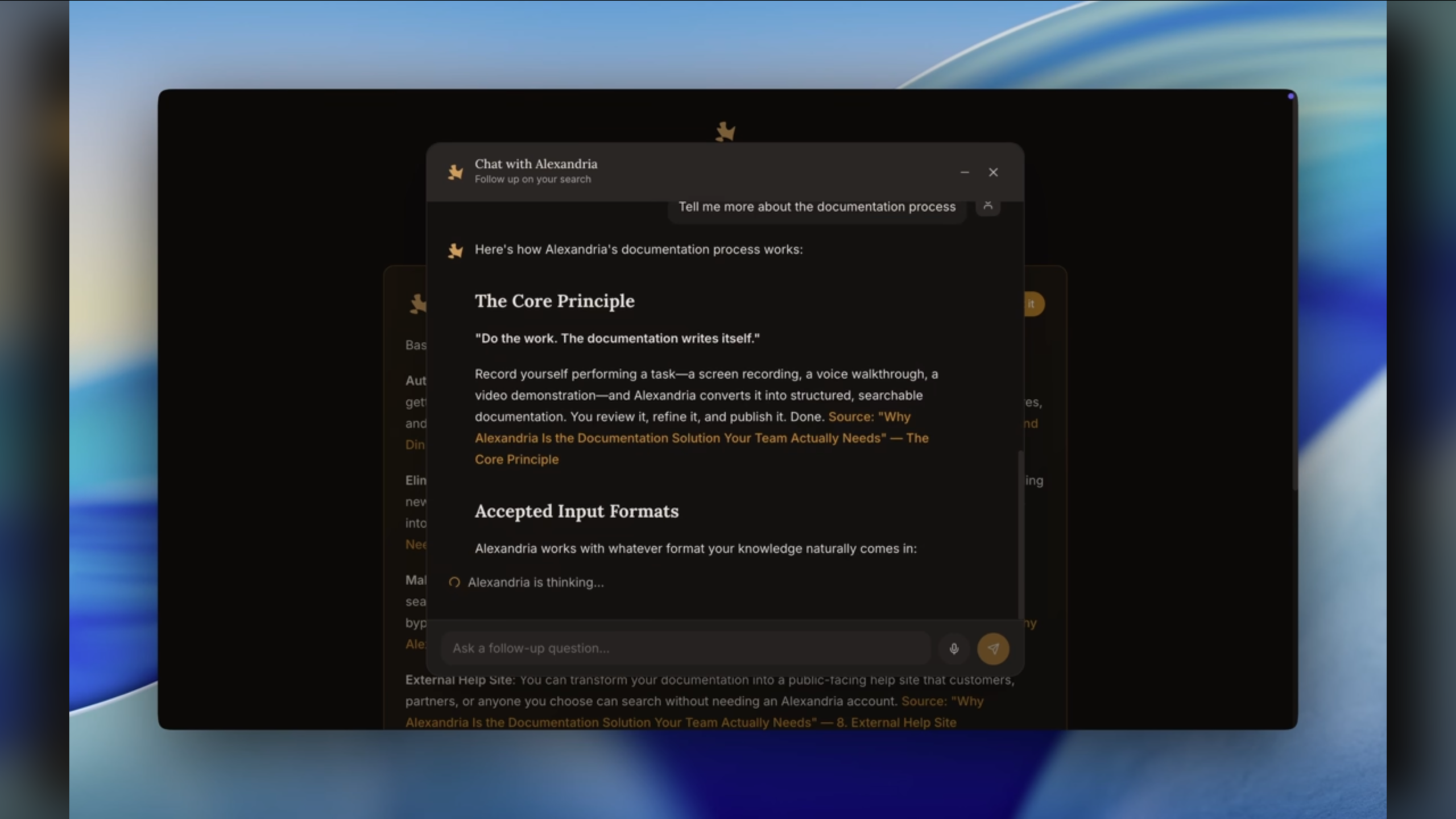 Alexandria - Screenshot 4 showing product features and functionality