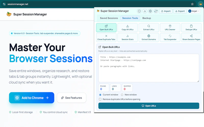 Super Session Manager screenshot 2
