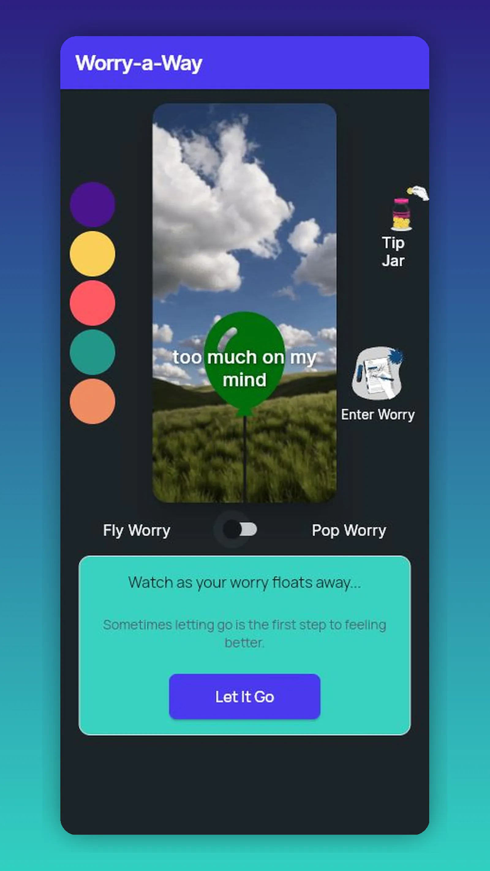 Worry-a-way screenshot 2