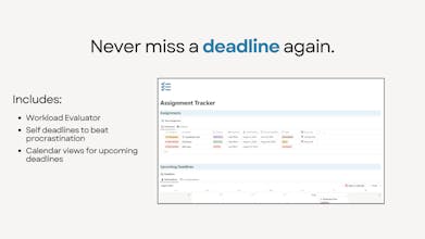 Notion Student Dashboard gallery image