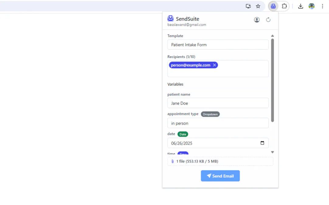SendSuite gallery image