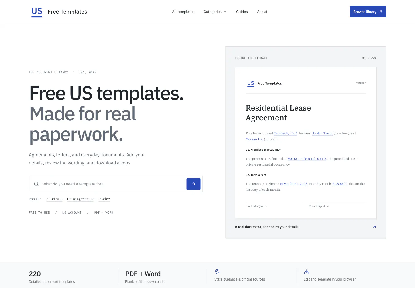 US Free Templates gallery image