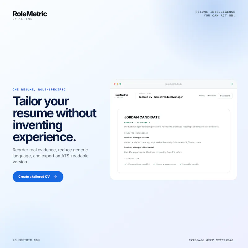 RoleMetric screenshot 2