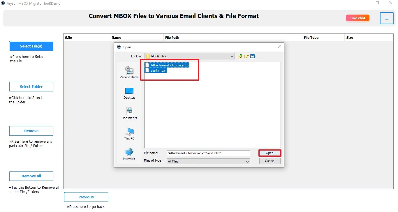 Aryson Seamonkey para o Outlook Converter media 2